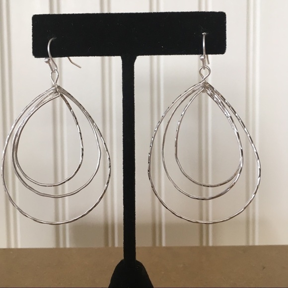 Riah Fashion Jewelry - Teardrop Layered Hoop Earrings